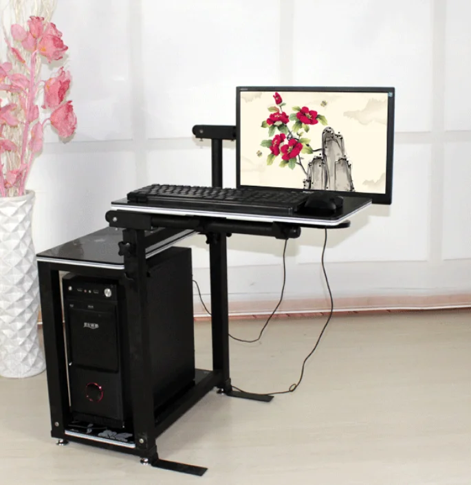 

Mobile Lifting Rotary Seamless Bedside Computer Table Lazy Desktop Machine on Computer Desk