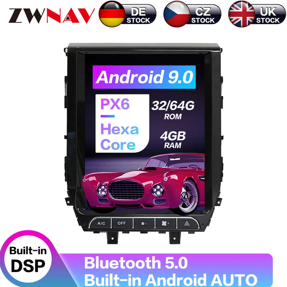 12," Android 9 64+ 4G Tesla с DSP Carplay Автомобильный мультимедийный плеер для TOYOTA LAND CRUISER LC200- gps навигация