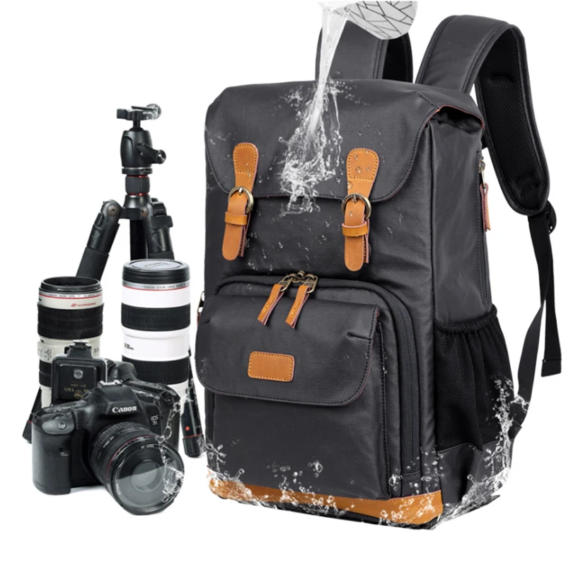 

MAHEU Waterproof canvas backpack for camera large capacity travel backpack DSLR digital camera bag rucksack for photography