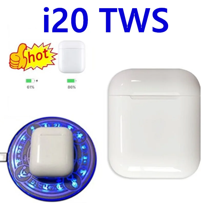 

i20 TWS wireless charge Bluetooth 5.0 headset Touch control Wireless Earphone headphone PK i15 i10 i12 i50 i60 i90 for all phone