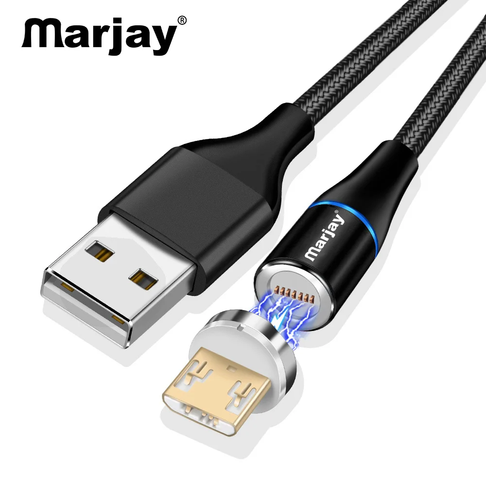 Магнитный кабель Micro USB Type C 3A для iPhone Xiaomi Android мобильный телефон быстрая зарядка