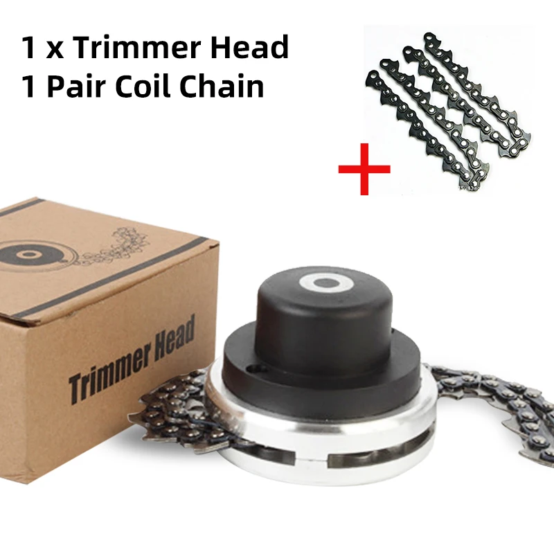 Universal 65Mn Trimmer Head Coil Chain Brush Cutter Garden Grass Trimmer Head Upgraded With Thickening chain For Lawn Mower