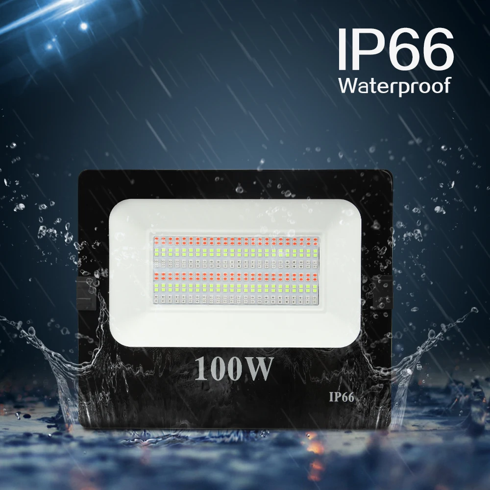 Светодиодный RGB прожектор AC220V 30 Вт 50 Вт 100 Вт Открытый Точечный светильник IP66 водонепроницаемый светодиодный уличный садовый светильник
