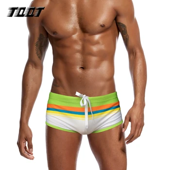 

TQQT 2 Pieces/Lot Mens Board Shorts Mens Trunks Blue Swimwear Stripe Shorts Quick-drying Mesh Boardshorts Sunga SwimSuits 5S0404