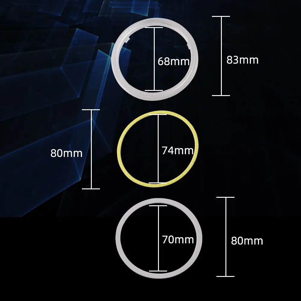 YM E Bright 2 шт. COB Светодиодные глаза ангела 80 мм 63 SMD 8 см 12 В Авто гало кольцо для