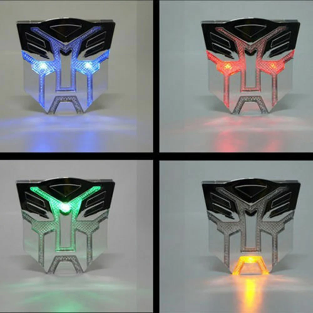 Автомобильная 3D Светодиодная лампа для трансформеров autobot эмблема значок