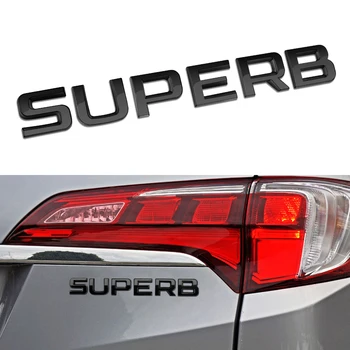 

Black Car Displacement Sticker Trunk Sticker for Skoda Superb Yeti Octavia Fabia Kodiaq Skoda SUPERB Auto Tuning Accessories