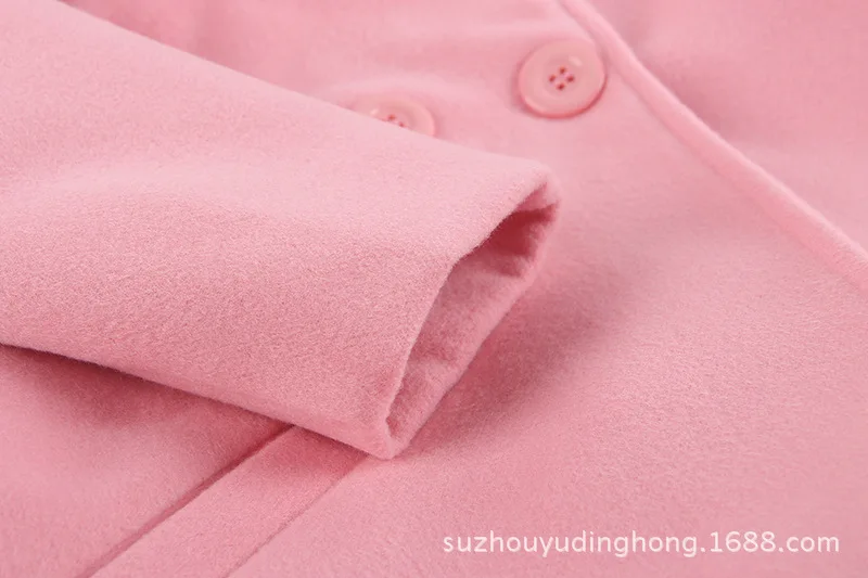 Girls Woolen Coat European And American Style Woolen Cloth GIRL'S Coat Autumn And Winter New Style Kids' Coat