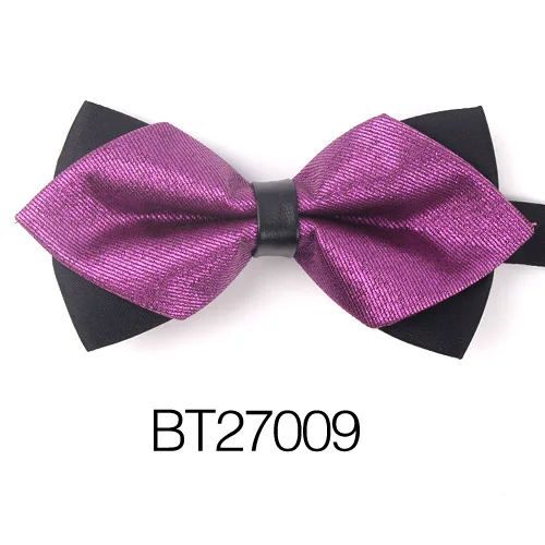 Острый галстук-бабочка для мужчин классический однотонный мужской и женский галстук-бабочка бизнес Свадебный бант взрослые мужские бабочки галстуки желтый красный галстук - Цвет: BT27009