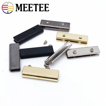

10pcs 15/20/25/30mm Metal Tail Clip Bag Corner Screws Edges Protector Buckle DIY Webbing Tail Clip Pendant Bell Screw Hook Clasp