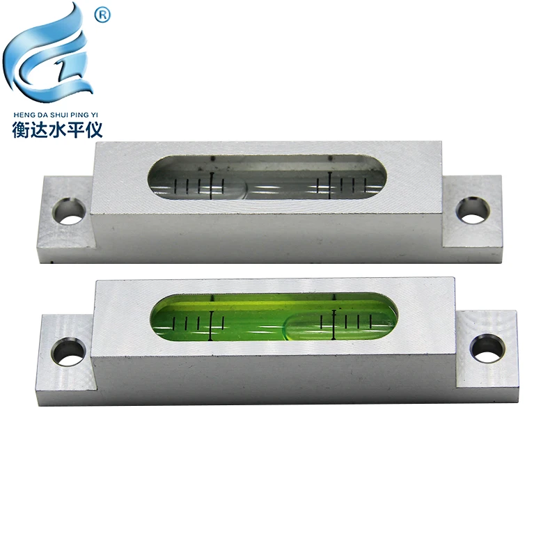 

Long horizontal bubble with high precision level bubble