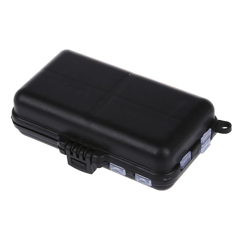 Fishing Tackle Box Fly Fishing Box Spinner Bait Minnow Popper 9 Compartments Black