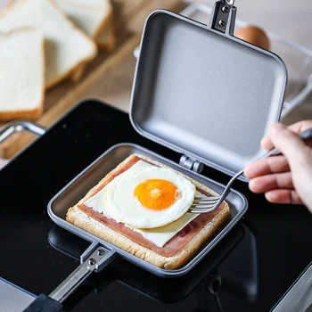 

Grilled Sandwich Panini Maker Pancakes Baking Frying Pan Nonstick Flip Pan JS22