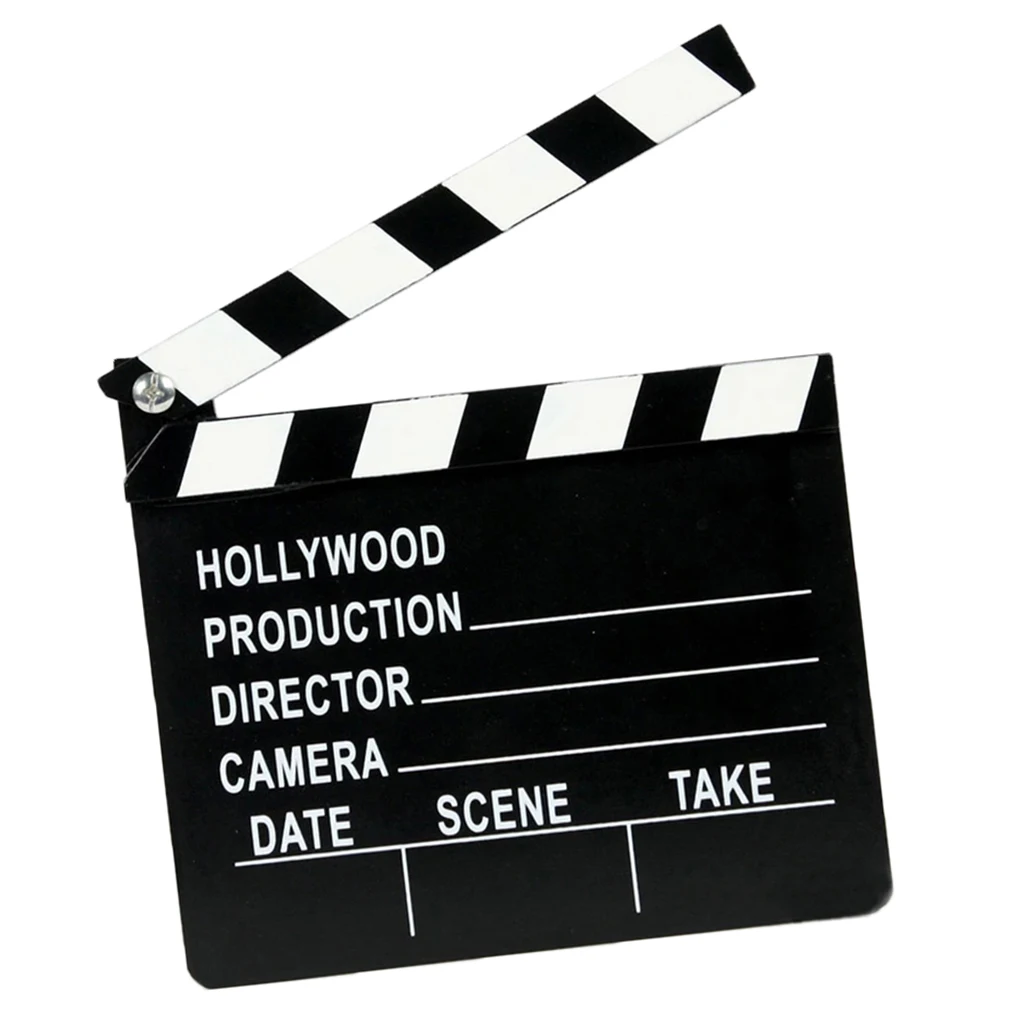 Wooden Hollywood Film Directors Clapper Board Clapper Action Board 20 x 18cm