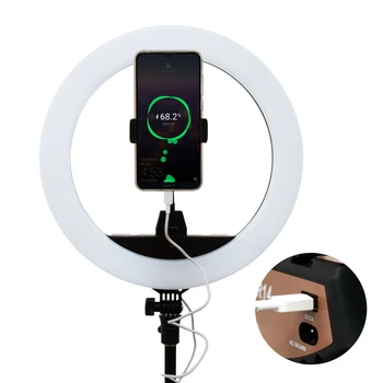 

Yidoblo 14'' EU-R14 Dimmable LED Ring Light Lamp With Wireless Remote USB Charger For Makeup Youtube Video Photography Shooting