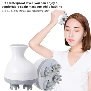 

Portable Handheld Head Massager USB Rechargeable Vibration Massager Device for Scalp Stress Release Full Body Massage