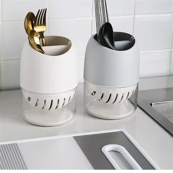 

Chopstick tube plastic kitchen household multifunctional algal mud drain chopsticks cage dust cover cutlery storage box