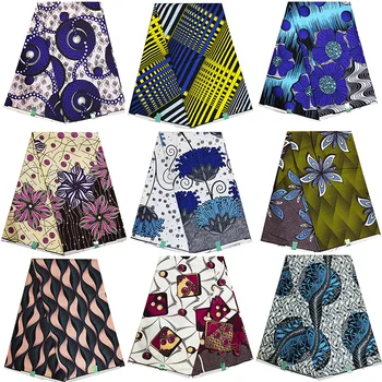 

african ankara wax block fabric african Fabric for dress wax print 100% cotton fabric Textile 6yards dashiki fabric