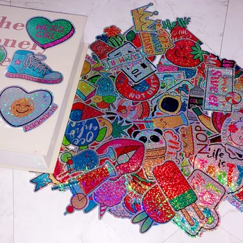 

100Pcs/set Pink INS Style Graffiti Girl Sticker For Laptop Luggage Skateboard Phone Motorcycle Refrigerator Stationery Stickers