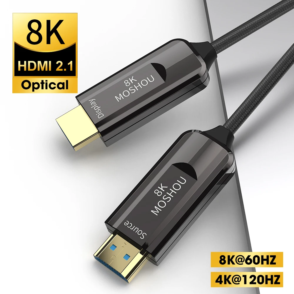 Sale 8K Optical Fiber HDMI 2.1 Cable ARC HDR 4K 120Hz High-Definition Multimedia Interface Cable for PS5 Samsung QLED TV Amplifier