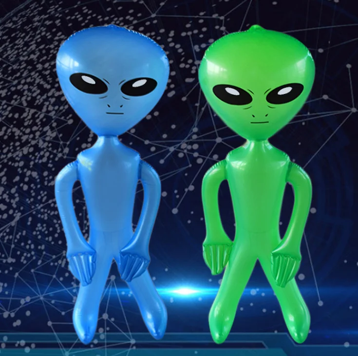 UFO ET PVC Alien Inflatable Doll Adult Child Toy Halloween Horror Christmas Birthday Party Novelty Treasures Outer Space Party 3