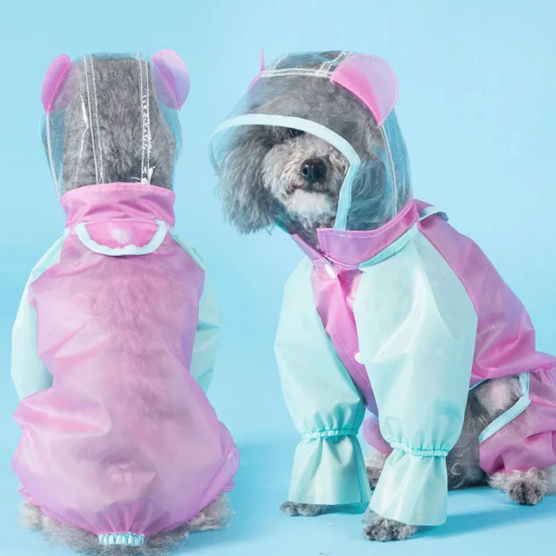 

Waterproof Dogs Raincoat With Hood Princess Pets Dog Puppy Rain Coat Cloak Costumes Clothes for Teddy Corgi Schnauzer Bulldog