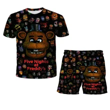 

Boys And Girls 3D Printed Clothing Set, Casual Round Neck Top And Shorts Set, Summer T-Shirt 2-Piece Set.