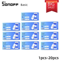 Itead Sonoff – interrupteur Wifi Basic, bricolage sans fil pour domotique intelligente, Module de relais, contrôleur, fonctionne avec Alexa