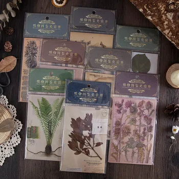 

10 Pcs/Pack Retro Plant Flower Sticker Vintage News Paper Decorative Adhesive Sticker Diary Scrapbooking Stationery