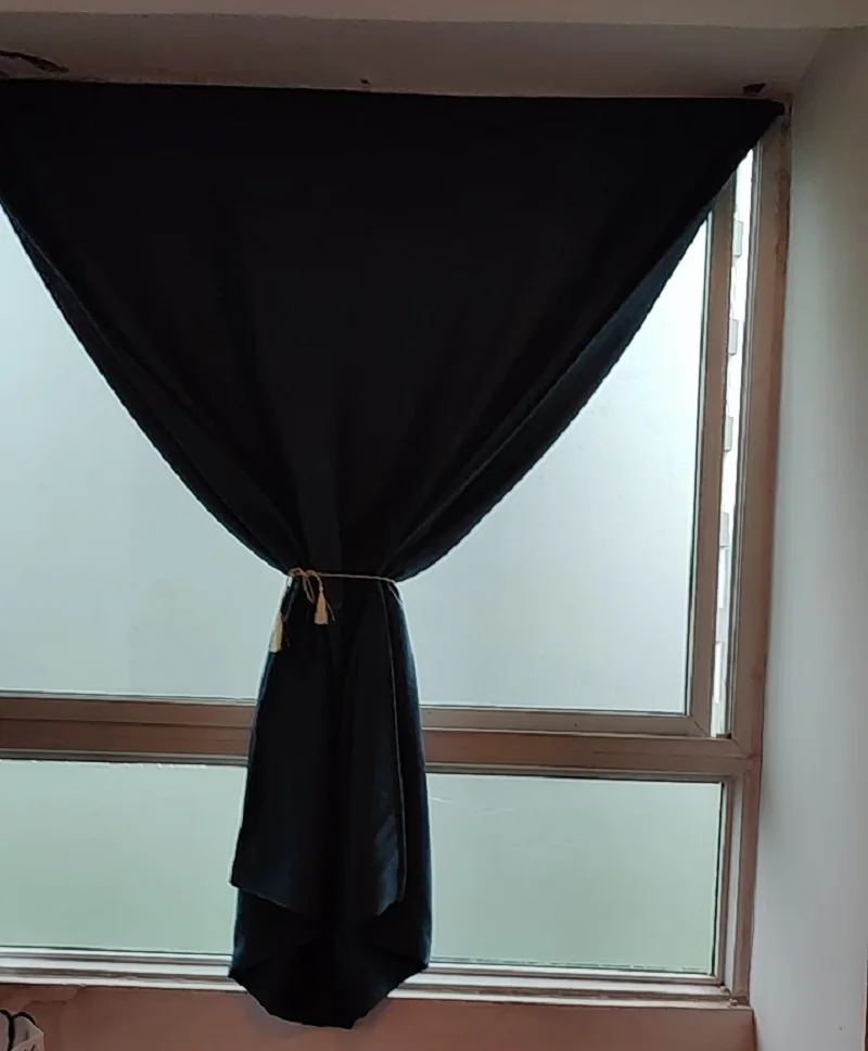 Hands-free Magnetic Window Blackout Curtains Easy Install Door Cortinas 99% Shading Magic Paste Curtain Sunscreen Room Cortinas