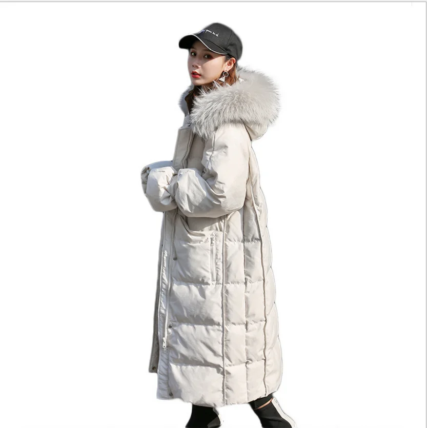 White Новое поступление; Модное теплое пальто; пуховик; Длинная красивая куртка с карманами; - Цвет: White