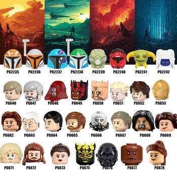 

Single Sale Building blocks Wars Series Manda Iorian Bai Li Ella Secura educational Figures bricks Toy for girls and boys PG828