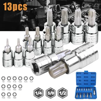 

13pcsTorx Star Bit Sockets Plastic Storage Case T8 T10 T15 T20 T25 T40 T45 T50