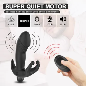 USB Charging Anal Butt Plug Dildo Vibrator Wireless Wearable  Male Sex Toys for Man Adult Silicone Prostate Massage Stimulator 6