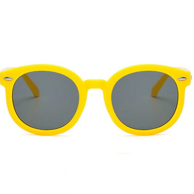 yellow Новые популярные детские солнцезащитные очки модные черные детские солнечные очки подарок для мальчиков девочек детские очки для путешествия UV400 - Цвет линз: yellow