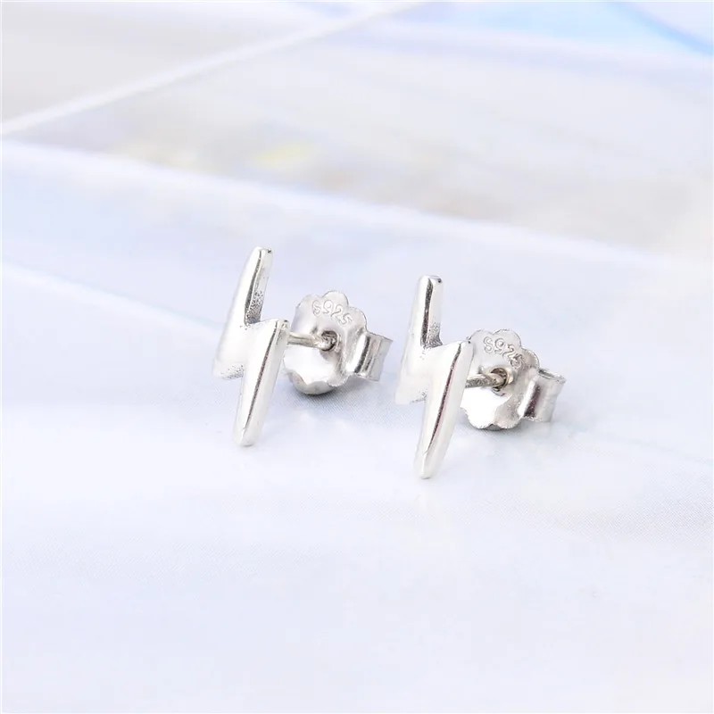 Горячая Распродажа Серебро 925 пробы 925 серьги в форме молнии женские новые серебряные серьги Модные ювелирные изделия подарок ювелирные изделия