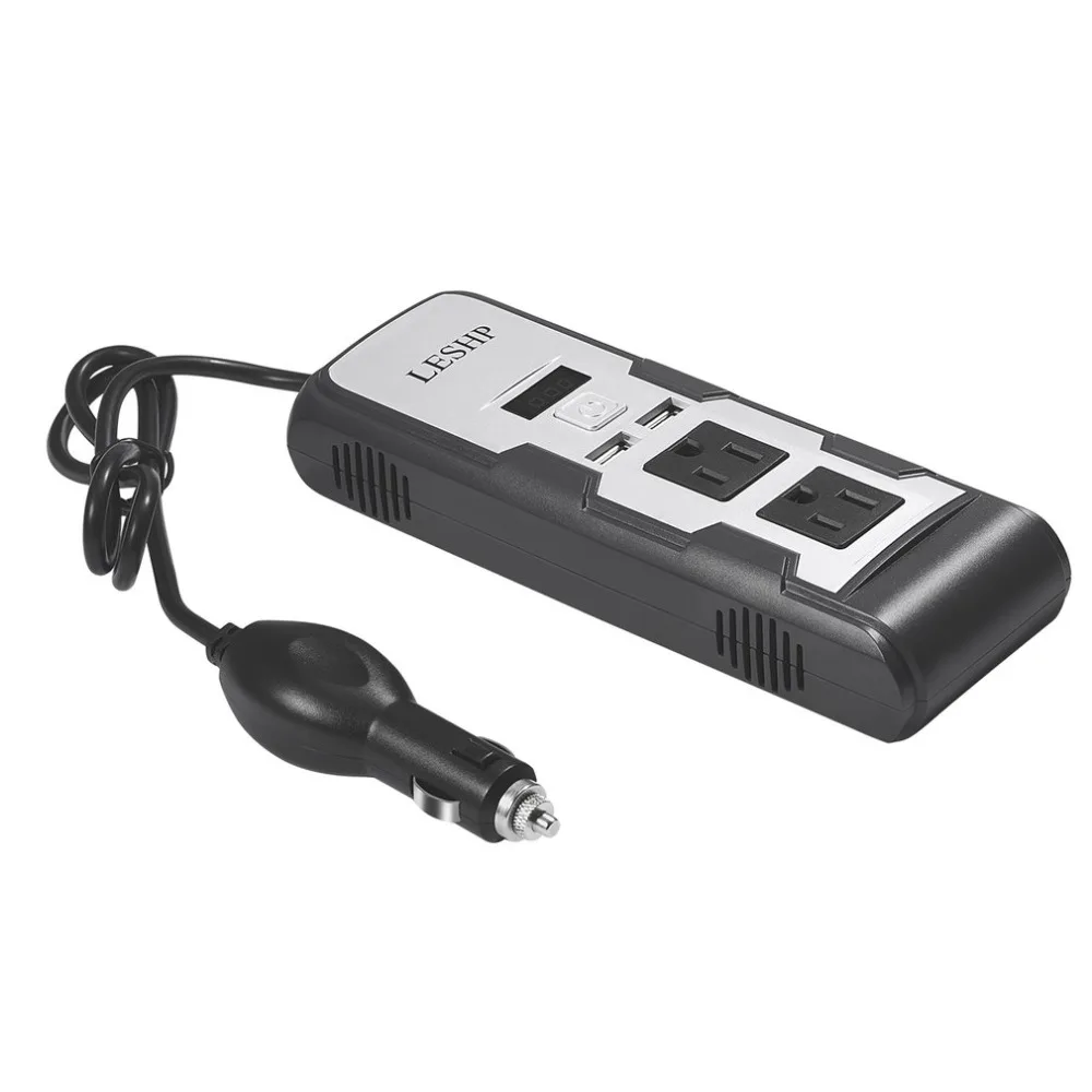 LESHP 150 Вт автомобильный инвертор с двумя выходами США 4.2A двумя портами usb для зарядки автомобильного прикуривателя, кабель DC12V для DVD