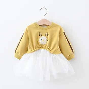 

Spring Girls Cartoon Embroidered Dress 2020 Wholesale