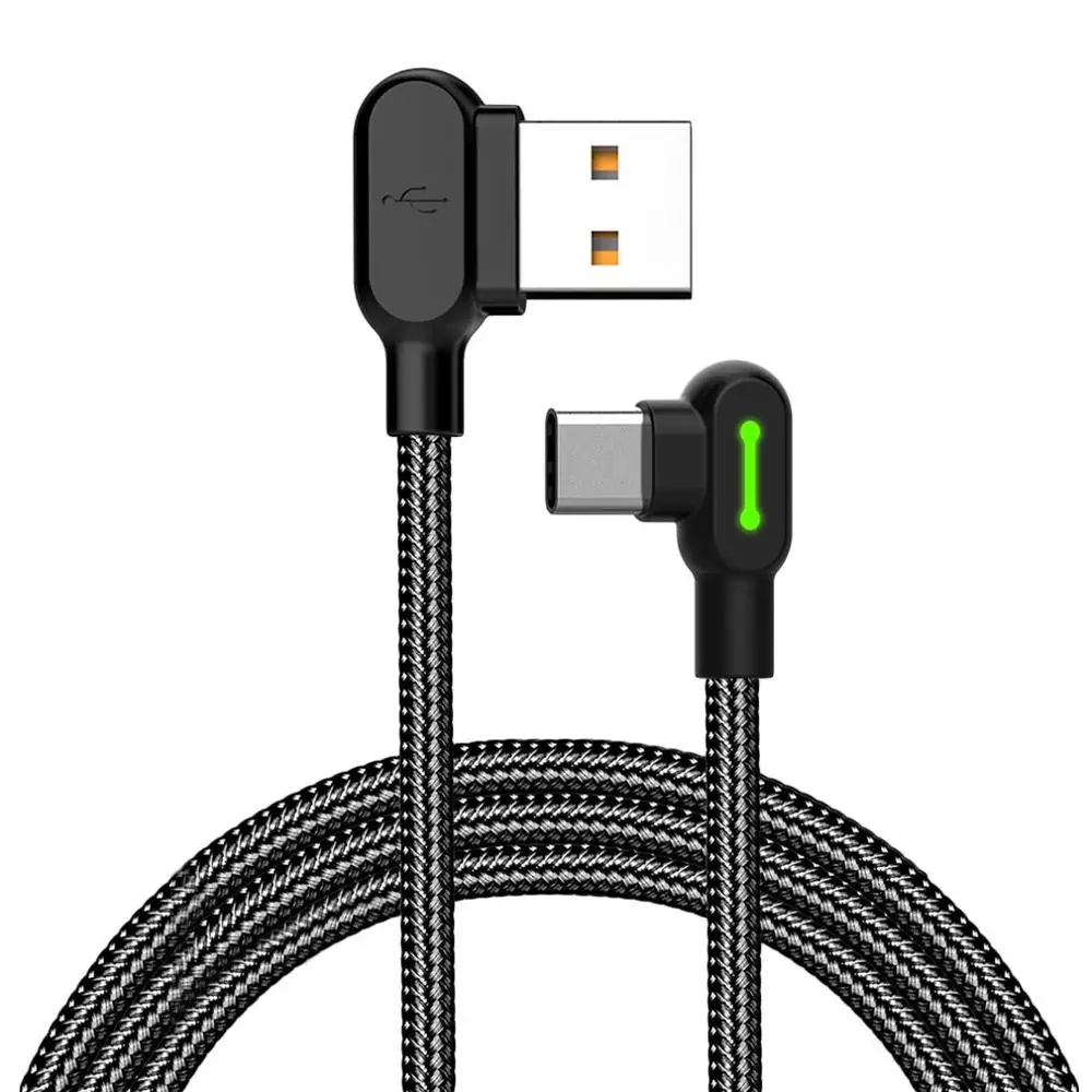 

Type-c Usb Data Cable Android Double Elbow Data Cable Charging Cable With Lamp Superior Signal Transfer