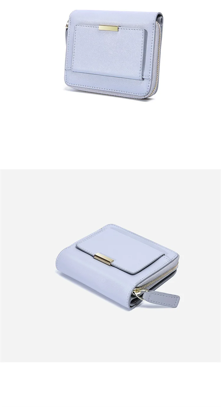 Women's short wallet zippered small purse folded tassel female bag new style