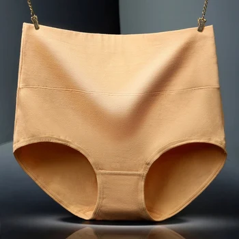 

Women Cotton Panties Sexy Seamless Underwear Briefs High Waist Women's Tights Panties Female Intimates Large Size 2XLCM