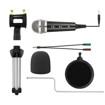 

Microphone Scissor Arm Stand and Table Mounting Clamp Kit Mount Windscreen Metal Shield & P5N9