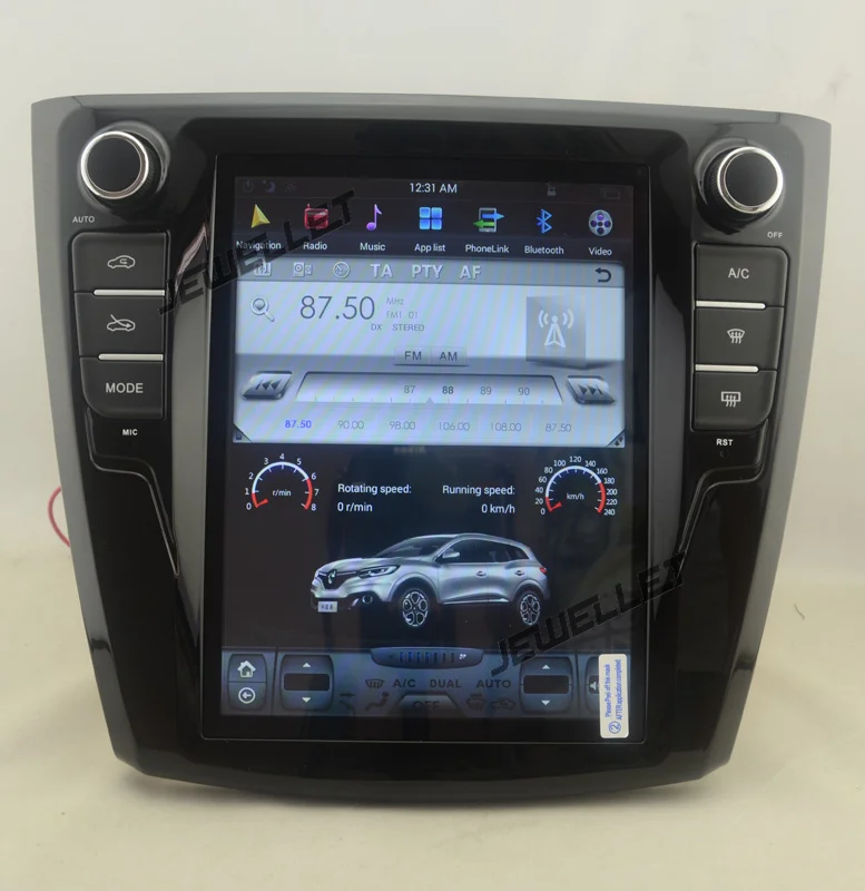 10," вертикальный экран android 8,1 шесть ядер автомобиля gps Радио Навигация для renault Kadjar