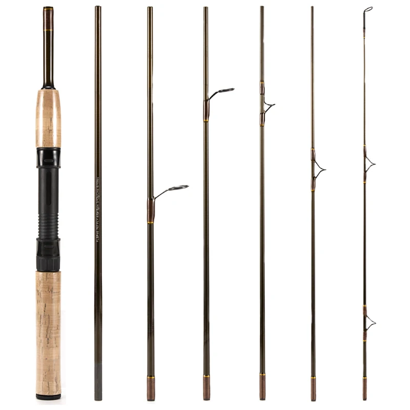 

7 Section Exchangeable Carbon Fly Fishing Rod And Ultralight Spinning Fishing Rod 2 In 1 Fishing Rod With Convertible Handle