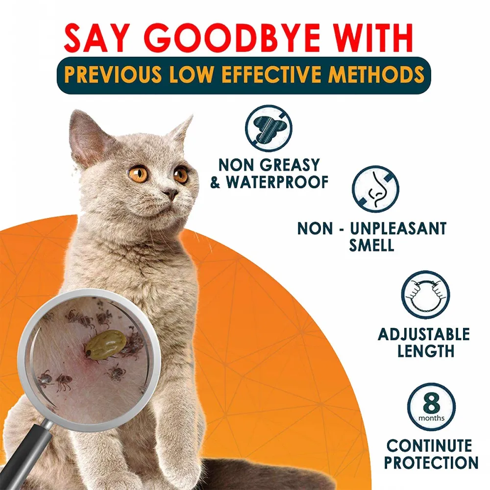 New Pet Cat Dog Collar Mosquitoes Repellent Collars Insect Control Ring Outdoor Protective Adjustable Flea And Tick Collar