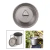 Portable Titanium Alloy Mug Lid Leakproof Water Cup Cover with Handle 85mm, for Outdoor Camping Hiking Fishing 2