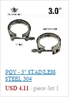 PQY- 2" STAINLESS STEEL 304 TURBO/INTERCOOLER/DOWNPIPE/DOWN PIPE/HOSE V-Band CLAMP PQY-VCN2