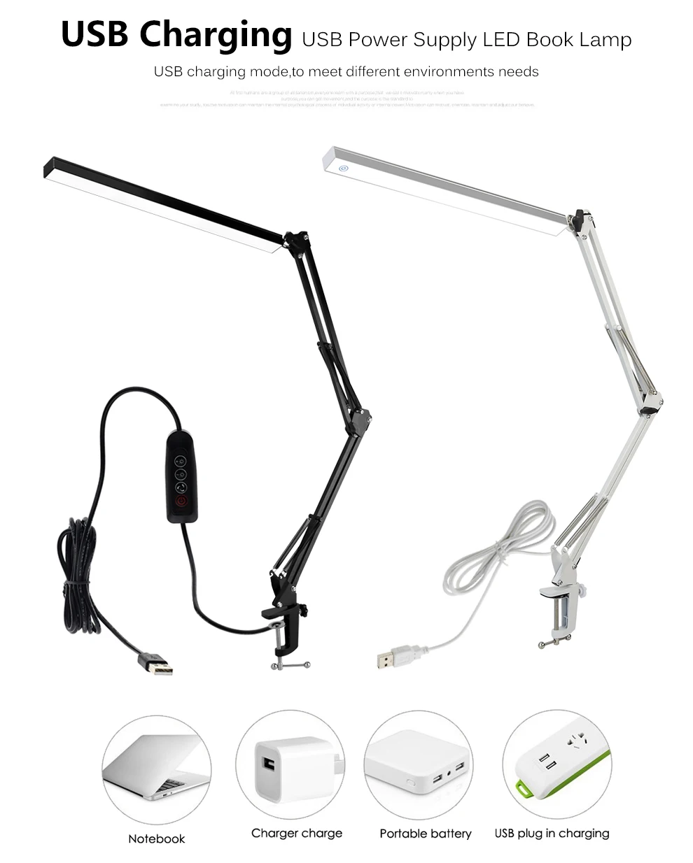 Lâmpada de mesa dobrável proteção para os