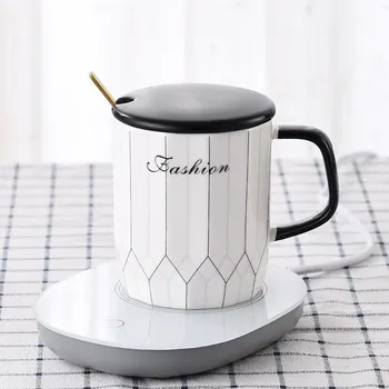 

Heater Milk Coffee Mug Company Unit Gift Cup Creative Ceramic Intelligent Thermostat Cup Automatic Induction Insulation Base Cup