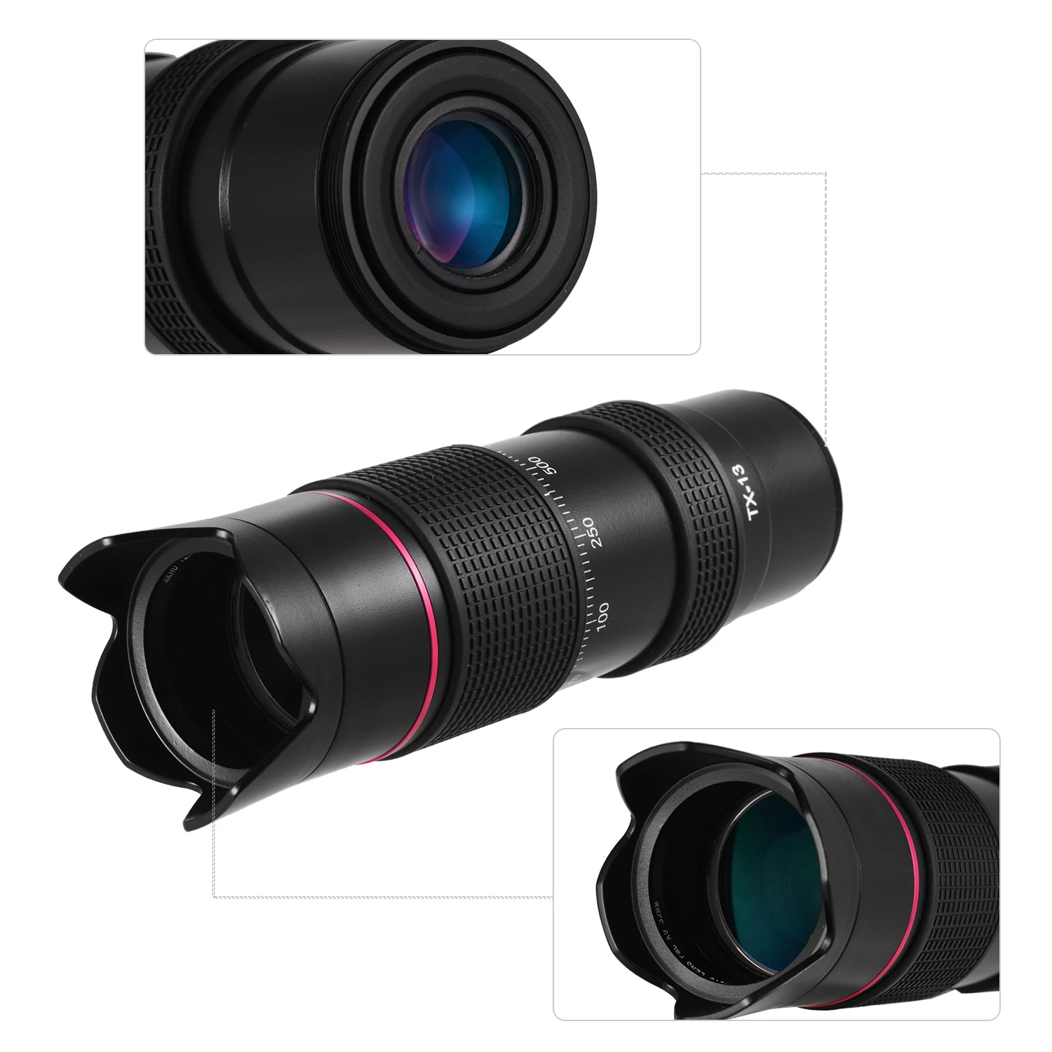 ORDRO 12X Ultra HD монокуляр телеобъектив зум объектив принять K9 Призма FMC покрытия для смартфона ORDRO DV камера
